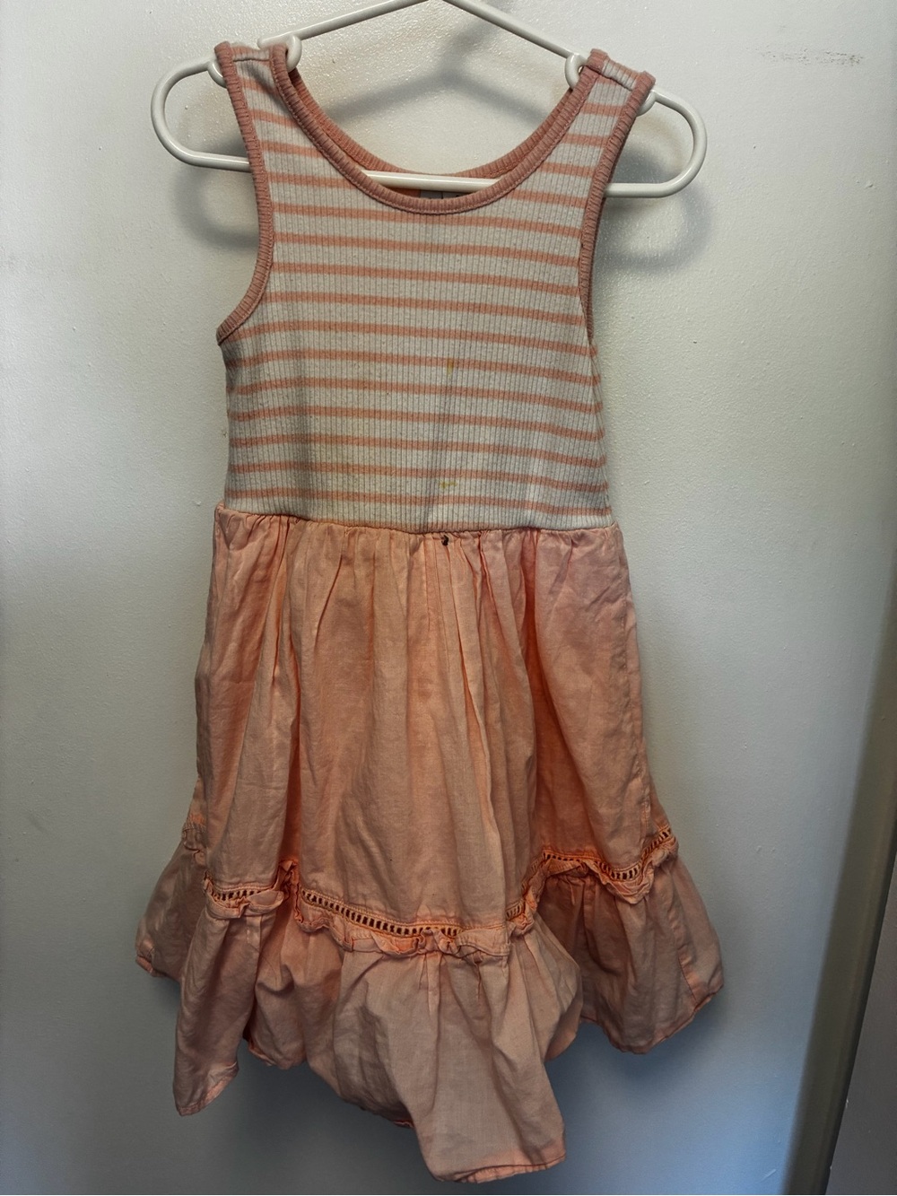 Janie and Jack Pink & White Striped Tank Dress, Girls’ Size 5